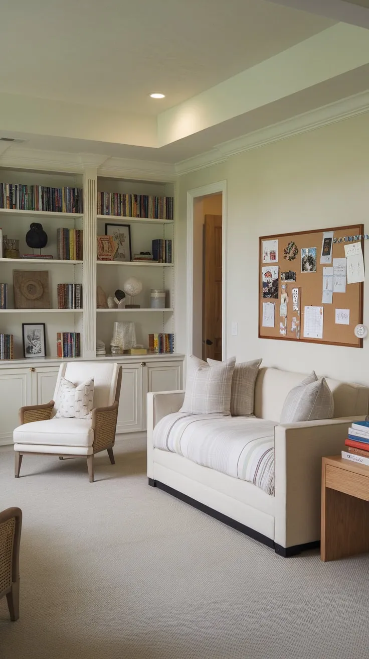 Transform your spare room into a versatile guest room and playroom combo, offering comfort and fun in one inviting space.