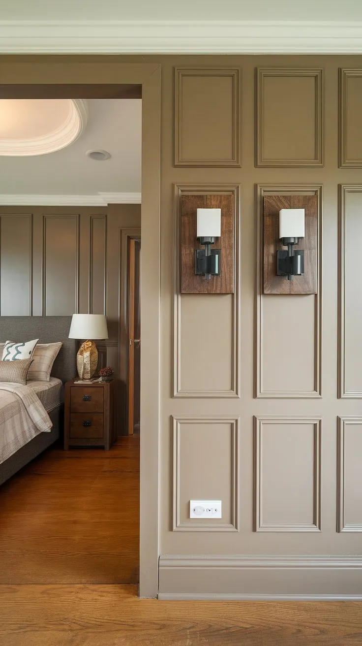 The subtle hallway decor in this upstairs hallway transforms a potentially cramped space into a charming feature.  This long hallway design, enhanced by soft hallway illumination, demonstrates how effective narrow hallway decor can be.  The open concept hallway feels surprisingly spacious, offering valuable small hallway ideas and showcasing thoughtful hallway styling.  Note the effective hallway lighting ideas.
