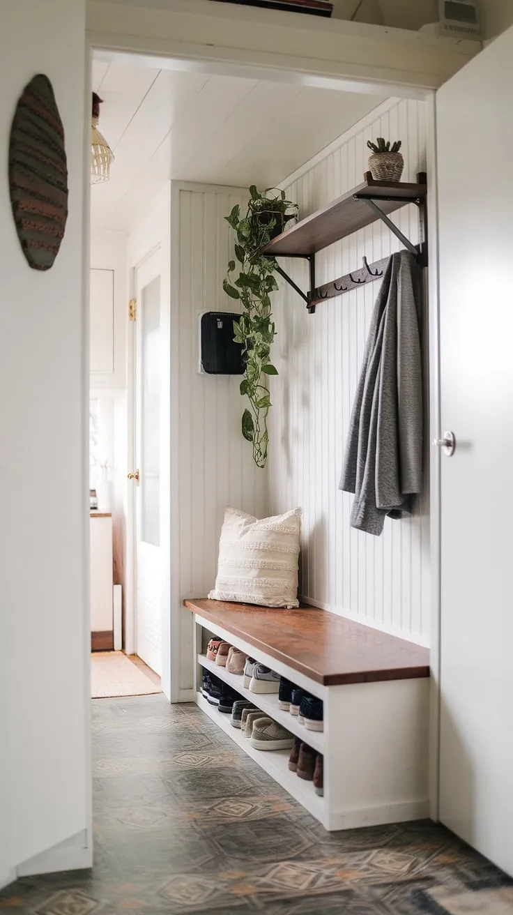 This elegant hallway showcases the transformative power of wainscoting.  The art deco half panel wainscoting, extending to the cove molding, adds sophistication and visual interest, proving that wainscoting for short walls or high ceiling wainscoting can be equally stunning.  Consider this entryway wainscoting as inspiration for your own home, whether you're looking for wainscoting ideas for foyers or other spaces. The decorative wall trim elevates the entire design.