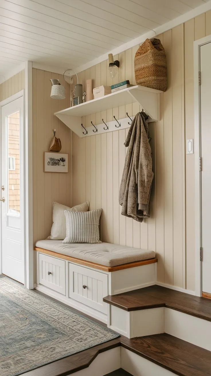 This grand entryway showcases the elegance of art deco wainscoting, proving that even high ceiling wainscoting can create a sophisticated and inviting atmosphere.  The half panel wainscoting, a perfect example of wainscoting ideas for foyers, adds architectural interest and visual warmth to the hallway wainscoting, while the decorative wall trim elevates the space.  Consider this inspiration for your own wainscoting for short walls.