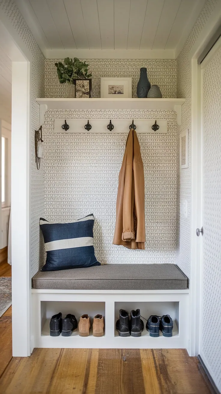 Lost in the pages of a thousand stories within this cozy living room bookshelves, a small home library tucked away in a quiet corner. The enclosed bookshelves, a haven for bookworms, offer a charming escape; a small study library perfect for quiet contemplation.