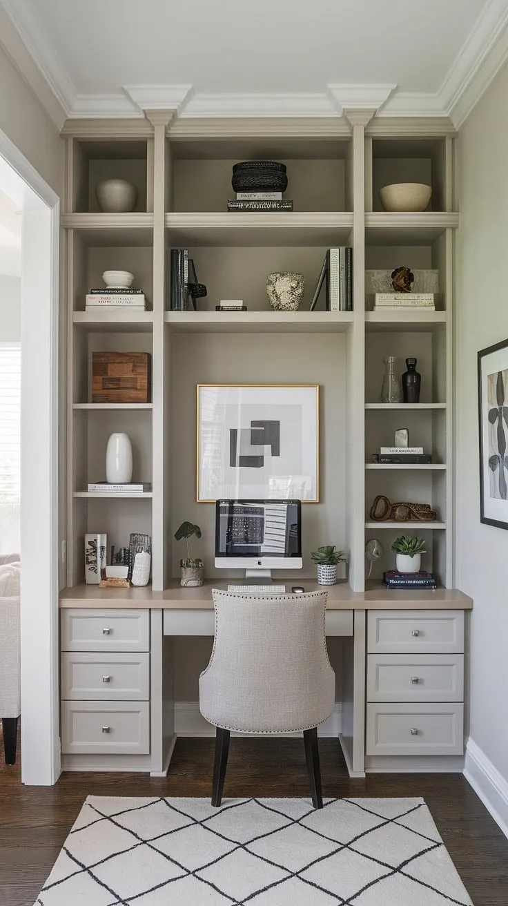 My dream craft room is finally a reality! This home office craft room combo, complete with a white desk, craft room closet overflowing with supplies, and plenty of craft space, is the perfect blend of function and style.  This week's One Room Challenge has been a whirlwind, but seeing this craft room design come to life makes it all worthwhile.  The sewing room design elements are still a work in progress, but I'm so happy with how the office craft room combo is shaping up.