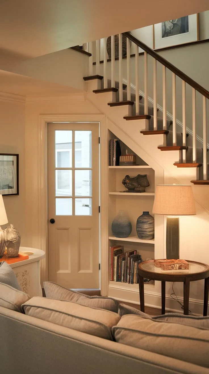 Discover the magic of this hidden den, a secret room tucked away under the stairs. Hidden rooms offer unexpected comfort; this under stairs storage space is anything but ordinary.