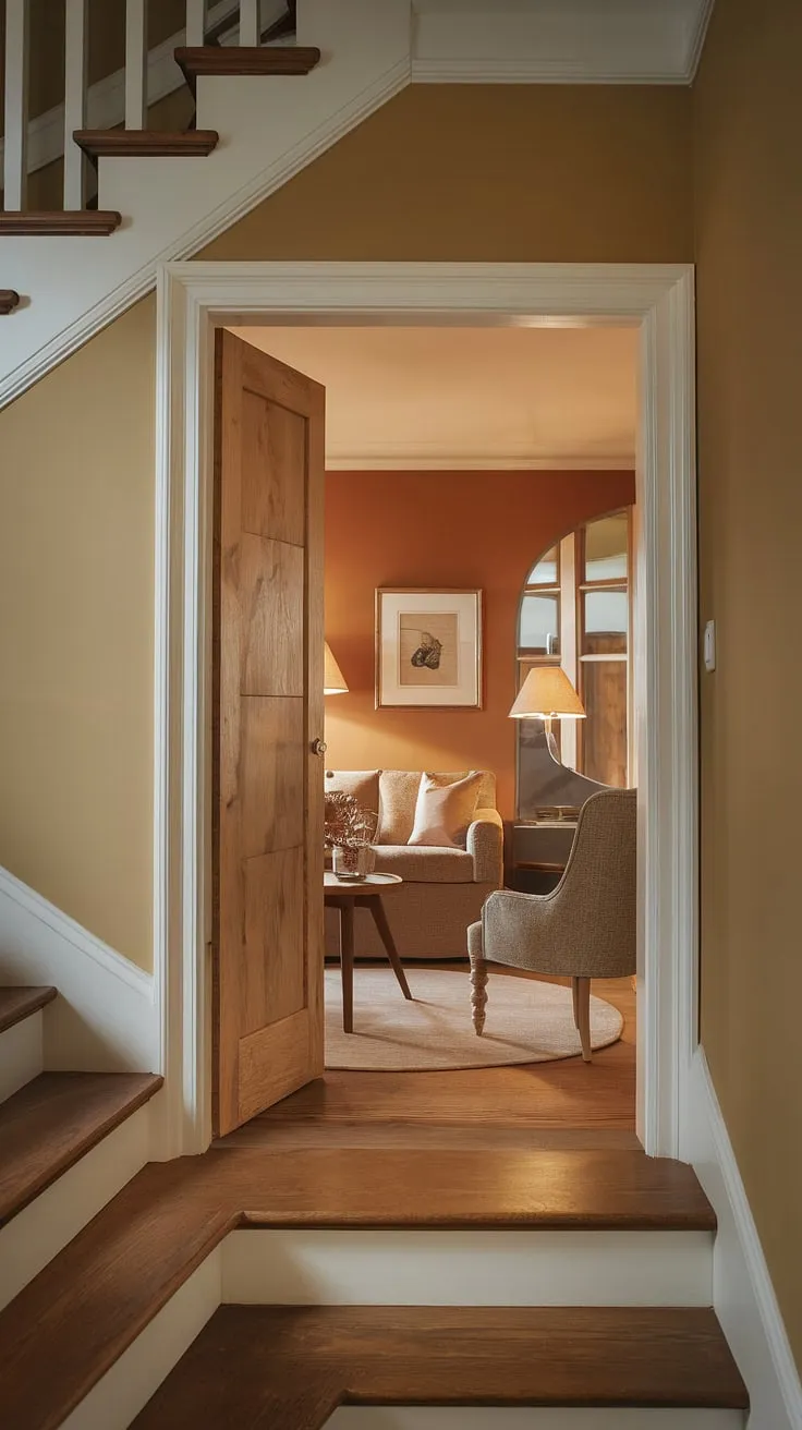 Tucked away under the stairs, this hidden den, a true skjulte rum, offers a cozy escape. The secret room, cleverly concealed, boasts a wooden door leading to a surprisingly spacious interior furnished with a sofa, chair, and table, illuminated by a warm lamp. This under stairs storage solution is anything but ordinary; it's a charming hidden rooms retreat.