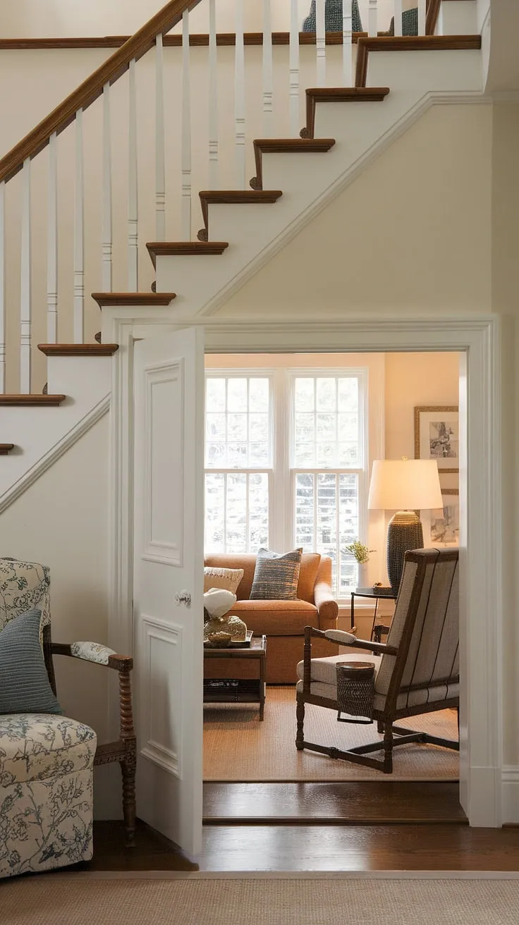Discover the magic of this hidden den, a secret room tucked away under the stairs. A cozy under stairs storage space transformed into a charming skjulte rum.