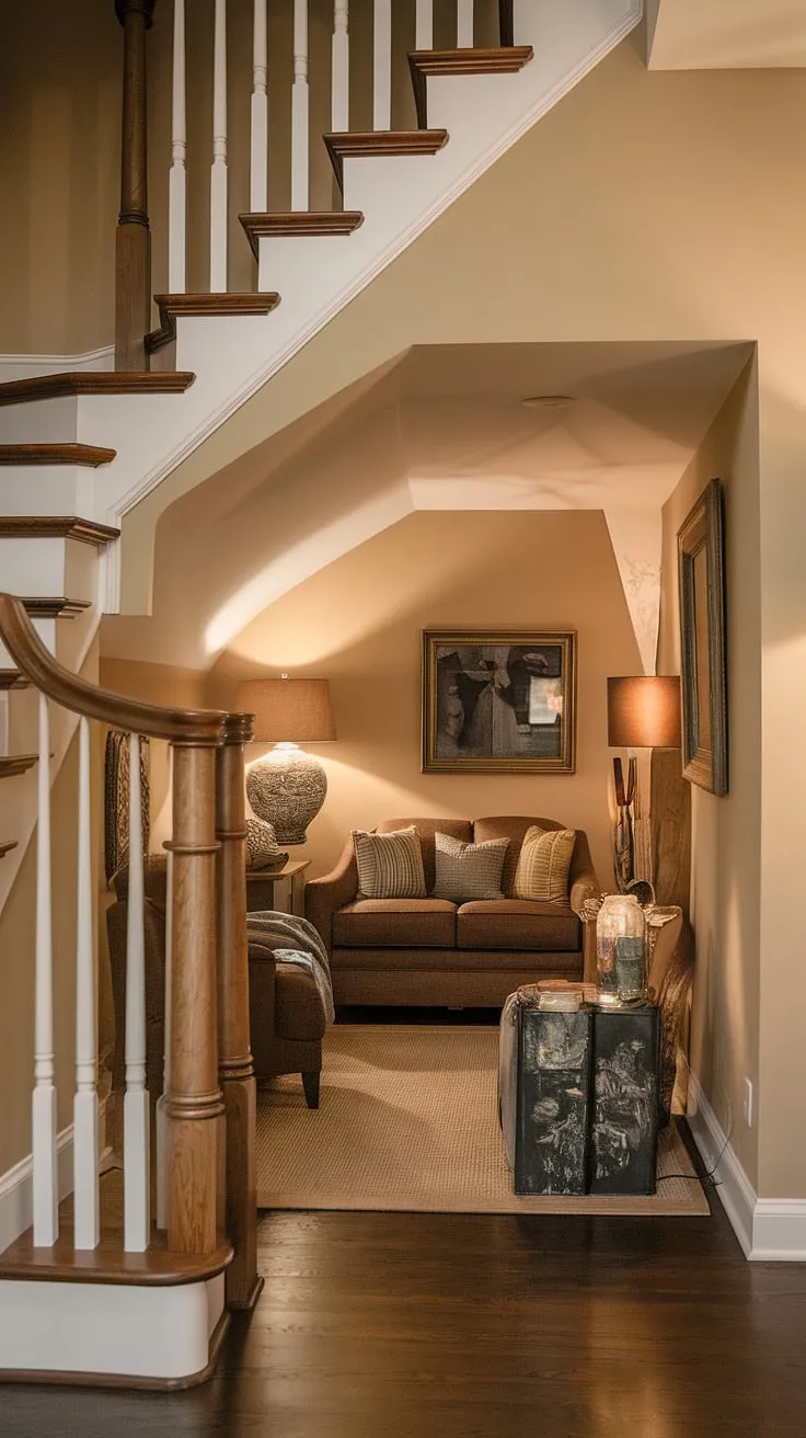 Discover the magic of hidden rooms. This under the stairs haven, a perfect example of under stairs storage, is a testament to creative use of space. A secret room, a hidden den, a skjulte rum – call it what you will.