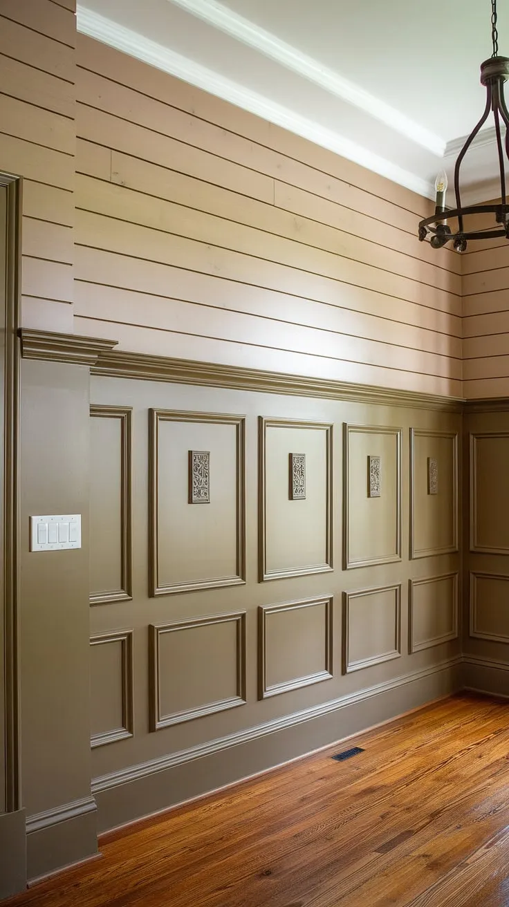 This board and batten wall, featuring high wainscoting, transforms this dining room into a haven of sophisticated style.  The intricate details of the wainscoting styles are beautifully complemented by the clean lines of the board and batten trim.  Imagine the possibilities – a wainscoting bedroom, a wainscoting bathroom, or even a hallway, all enhanced by this DIY board and batten approach.  The result?  A timeless and charming space.