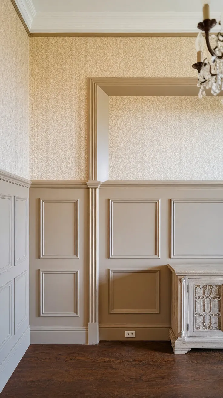 This dining room wainscoting is a masterclass in understated elegance.  The board and batten wall, a testament to the transformative power of DIY board and batten, features high wainscoting that seamlessly blends texture and pattern.  Consider this inspiration for your own wainscoting bedroom or bathroom—the possibilities are endless.