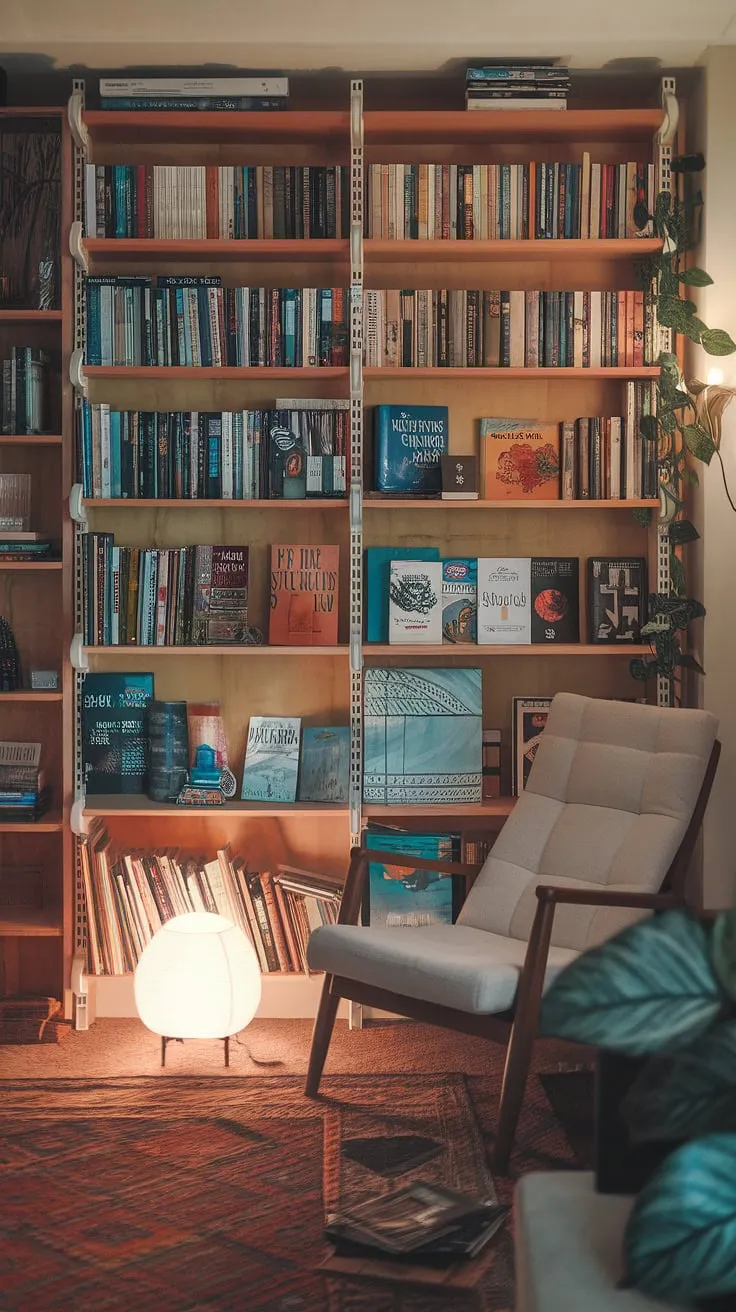 Transforming a small corner into a productive haven: this home office nook boasts a built-in desk area, clever home office storage solutions, and a compact office design perfect for small workspace solutions.  The flexible office space adapts to your needs, making it an ideal bedroom office or home study nook for a tiny office setup.
