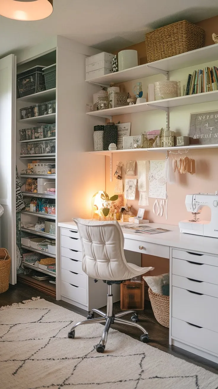 The ultimate office playroom combo! This loft playroom, complete with a slide and a playroom desk, is a dream come true for parents and kids alike.  From homeschool room decor to a dedicated kids study spaces, this design maximizes functionality and fun, making it a perfect solution for a boys shared room or even a guest room playroom.