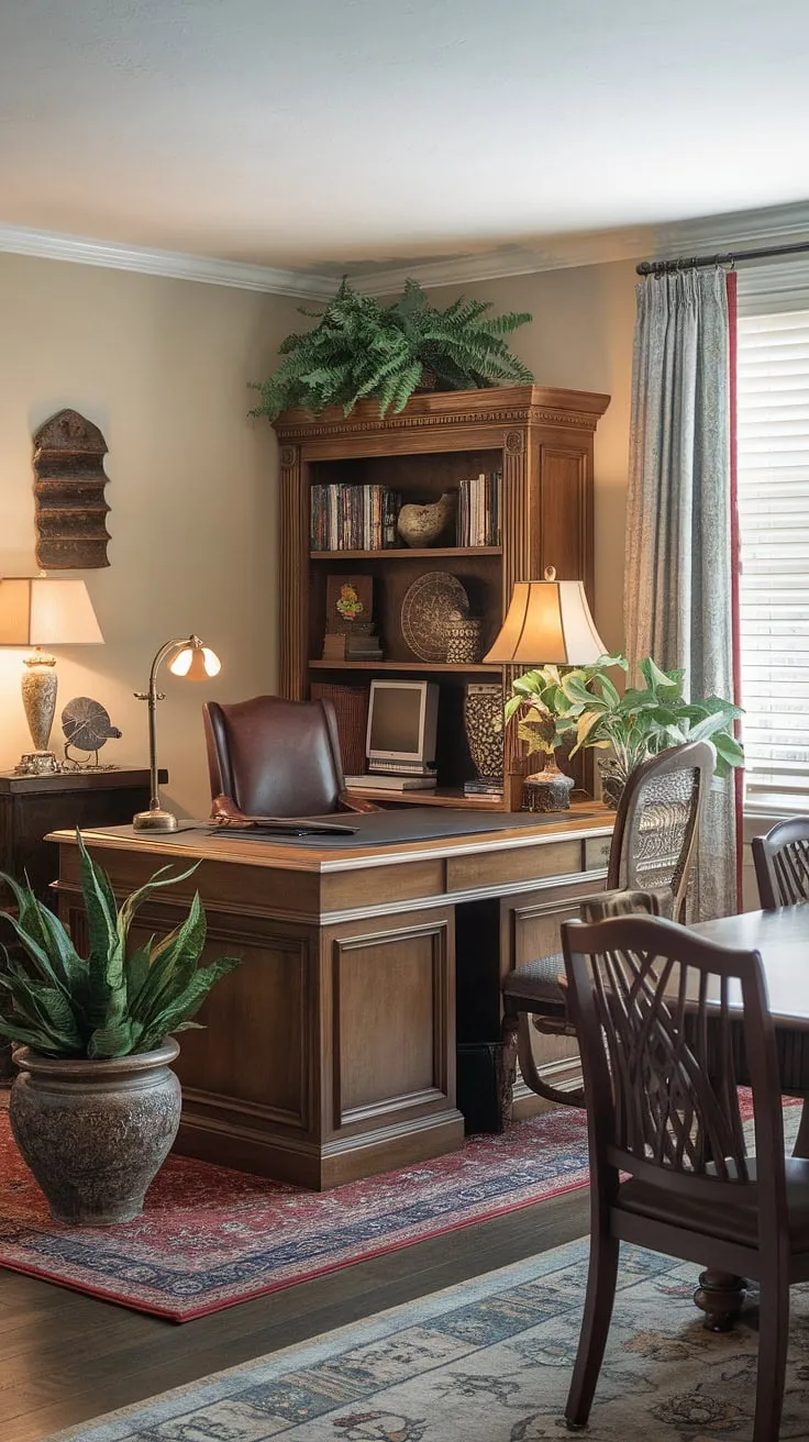 This stunning guest bedroom office showcases the perfect blend of form and function.  A modern home offices design that effortlessly combines a living room office combo, bedroom office combo, and guest bedroom home office, all within a minimalist aesthetic.  The result? A small home offices solution that's both spacious and inviting, ideal for those seeking a versatile and stylish workspace.
