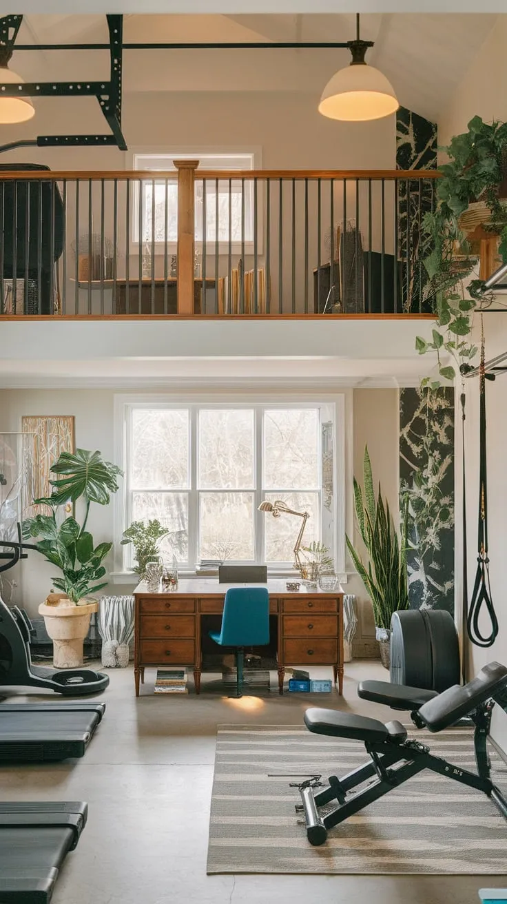 Transform your home into a haven of productivity and fitness with versatile office-gym combos, from garage conversions to attic retreats.