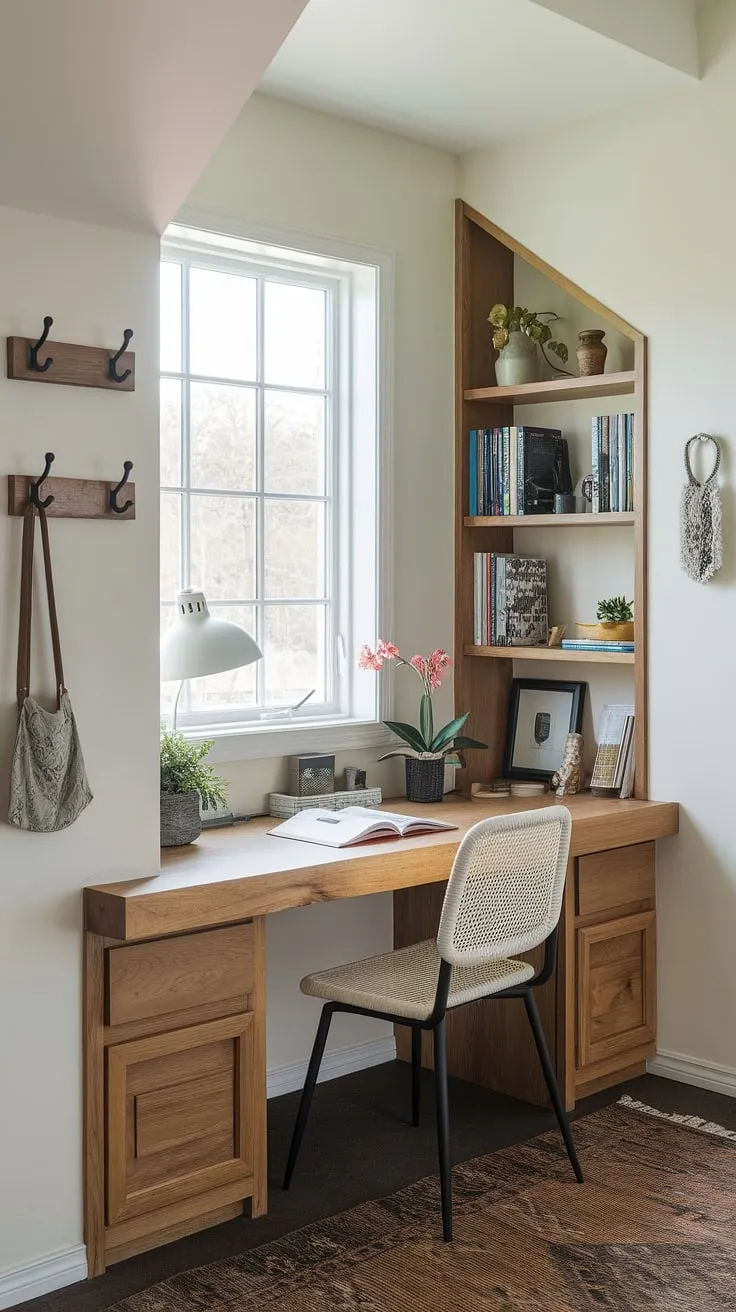 This modern kitchen pantry is the epitome of efficient kitchen cabinet storage.  The thoughtful kitchen pantry design maximizes space, incorporating a small window to let in natural light.  Get inspired by these pantry ideas and elevate your kitchen larder with this stunning larder cupboard.  It's the perfect blend of functionality and style, reflecting current kitchen trends.