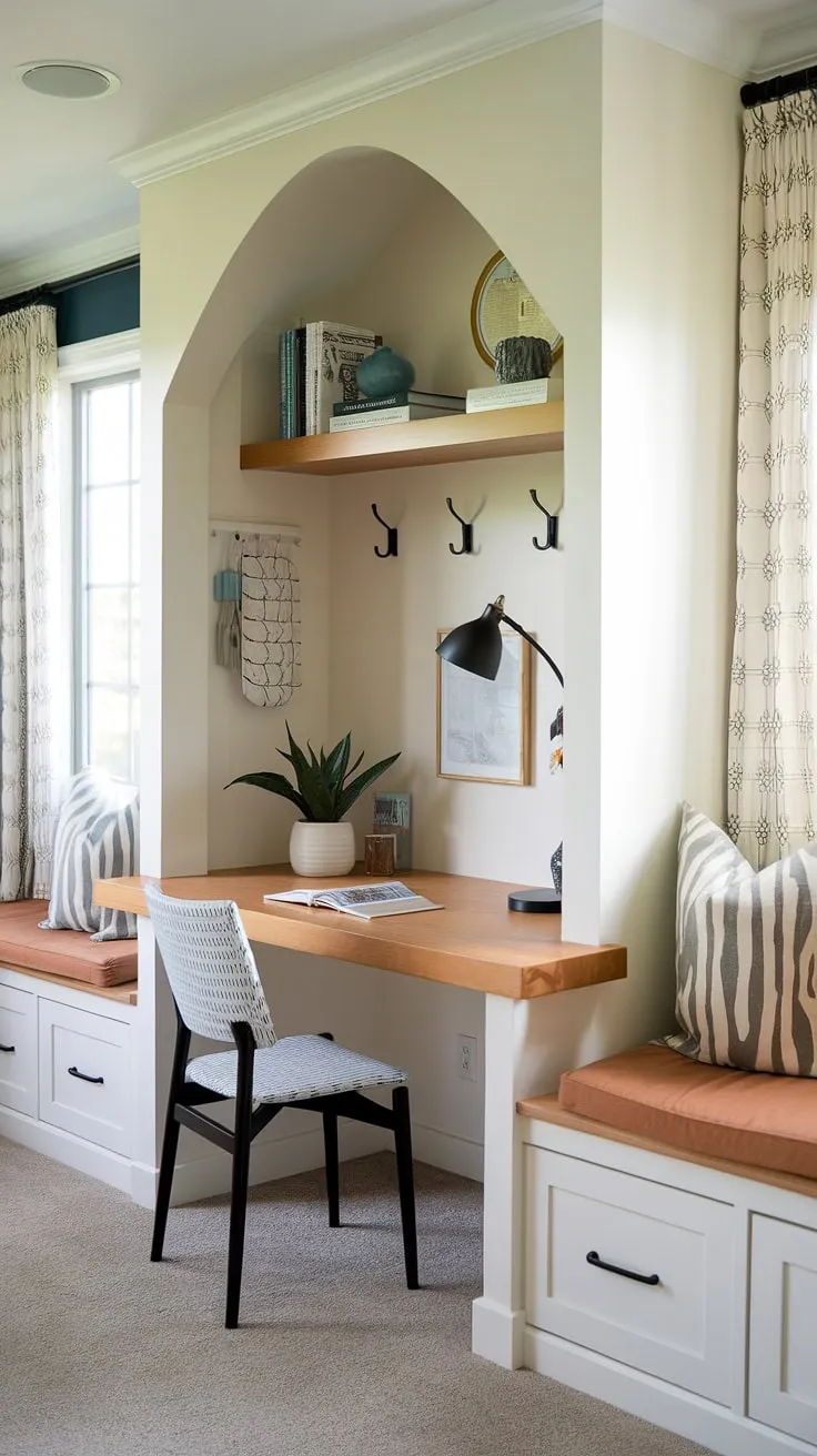 Sunlight streams into this charming kitchen pantry, highlighting the organized beauty of the larder cupboard.  Clever kitchen cabinet storage solutions and thoughtful pantry design create a space that's both functional and inspiring. This kitchen pantry design offers endless pantry ideas for maximizing space and achieving the perfect blend of form and function, reflecting current kitchen trends.