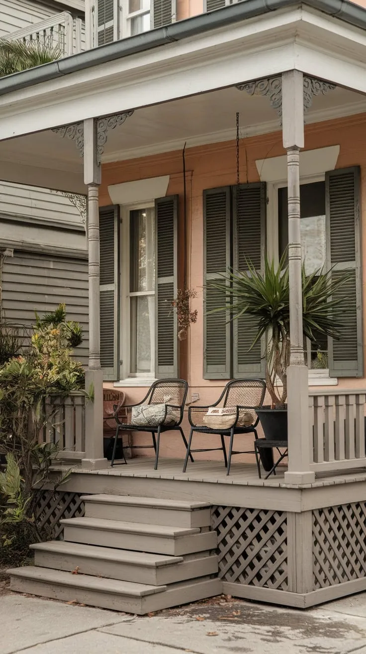 Traditional House with a Cozy Porch Retreat