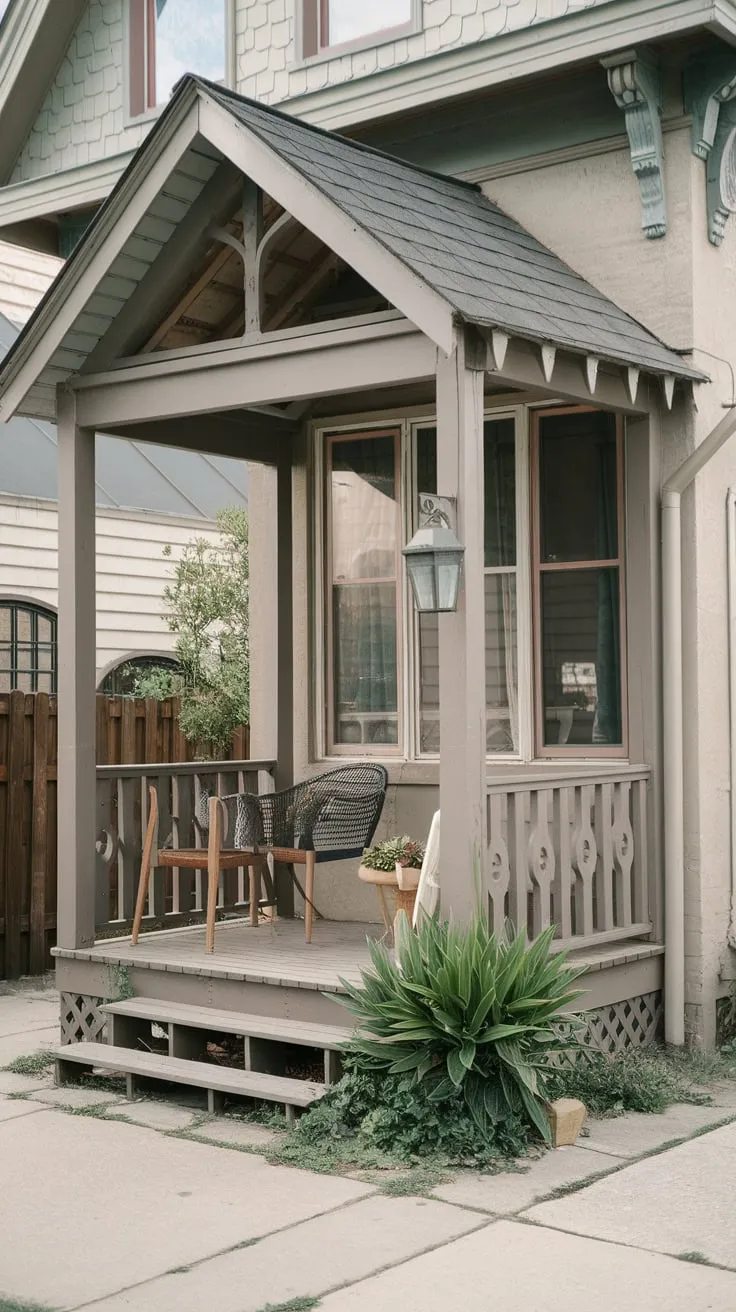 Cozy Wooden Porch with Traditional Charm