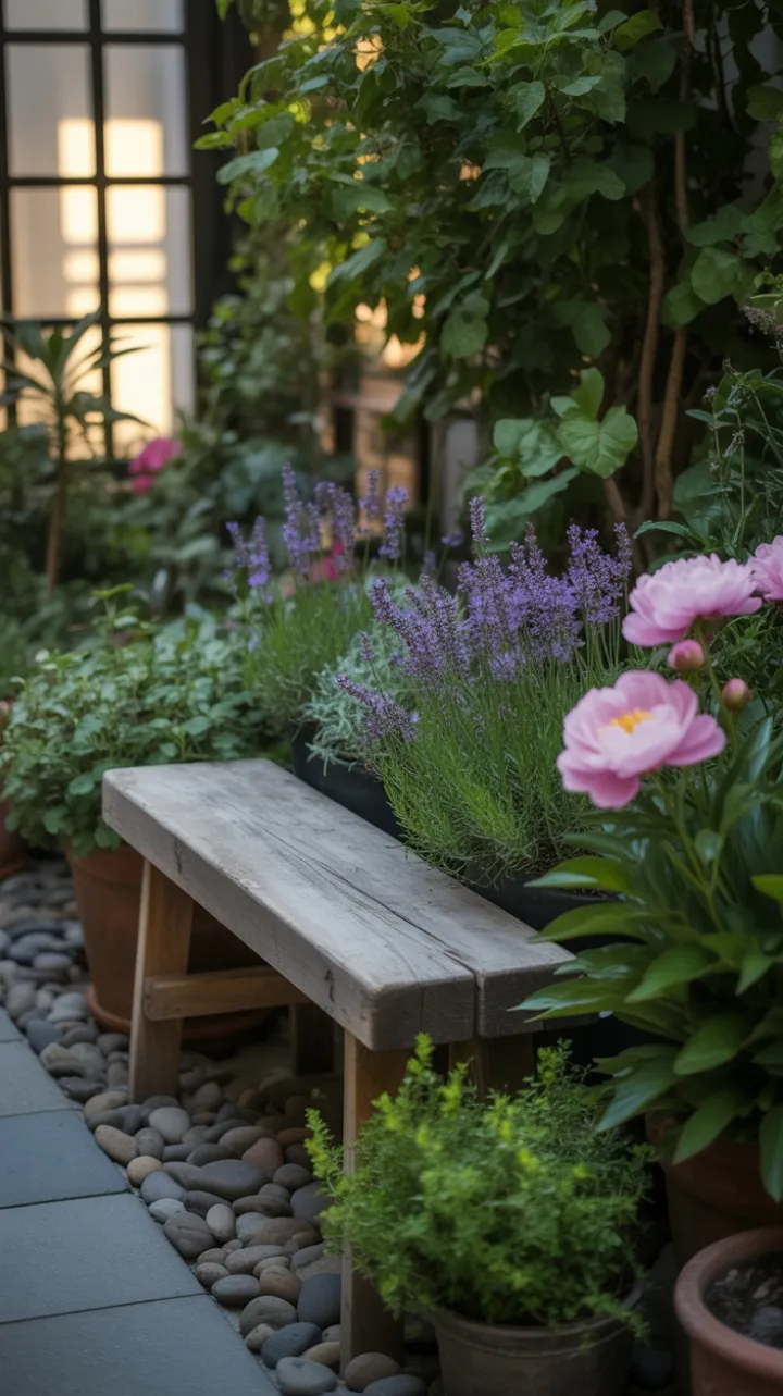 Sunlit Sanctuary of Lavender and Peonies