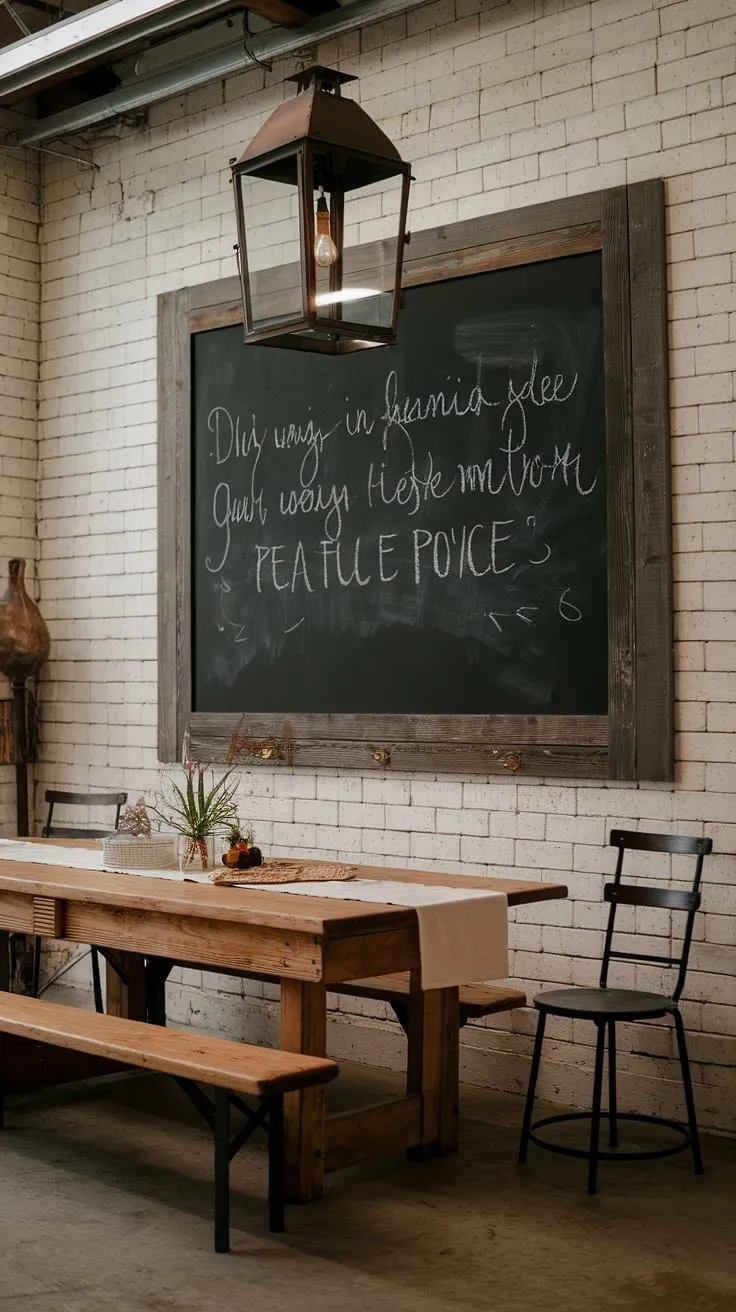 This space effortlessly blends the raw textures of industrial interior design with the warm charm of farmhouse design ideas.  The result?  A stunning warehouse style decor that showcases the best of industrial decor and industrial farmhouse decor, creating a truly unique and inviting atmosphere.