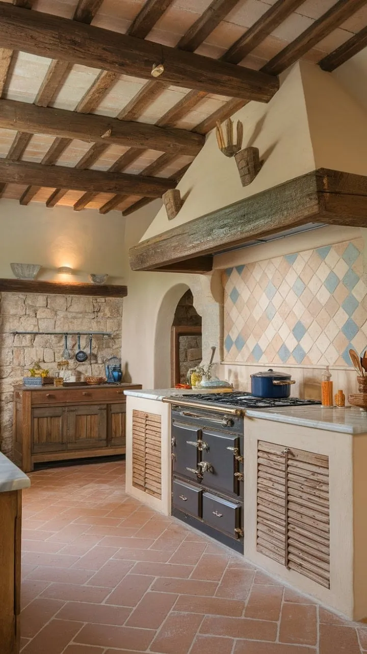 In a sun-drenched Tuscan kitchen, the fragrant blend of fresh herbs and aged wood creates a timeless sanctuary where rustic charm and culinary inspiration intertwine.