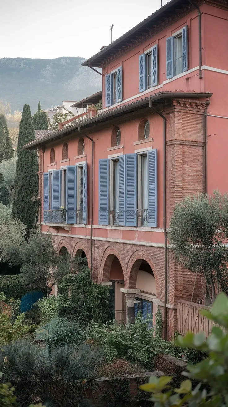 Enchanting Italian villa architecture blends seamlessly with the surrounding landscape, creating a serene escape.