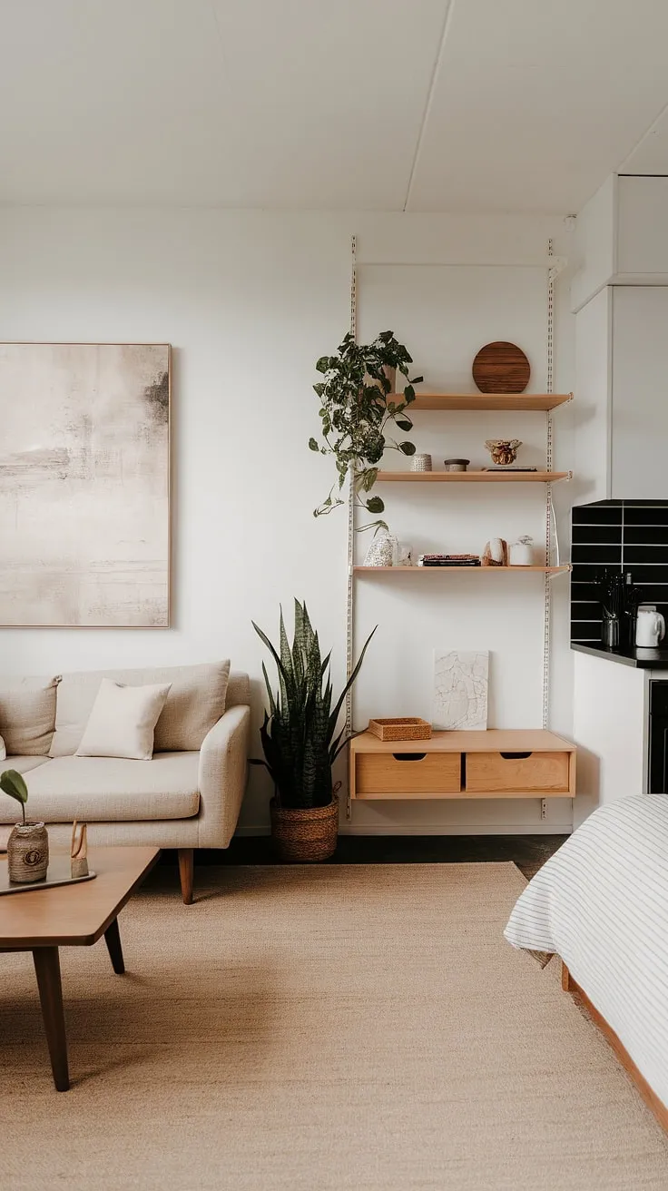 With its open space design and thoughtful bedroom decor, this couple's apartment showcases cute apartment ideas that perfectly capture the essence of future apartment decor.