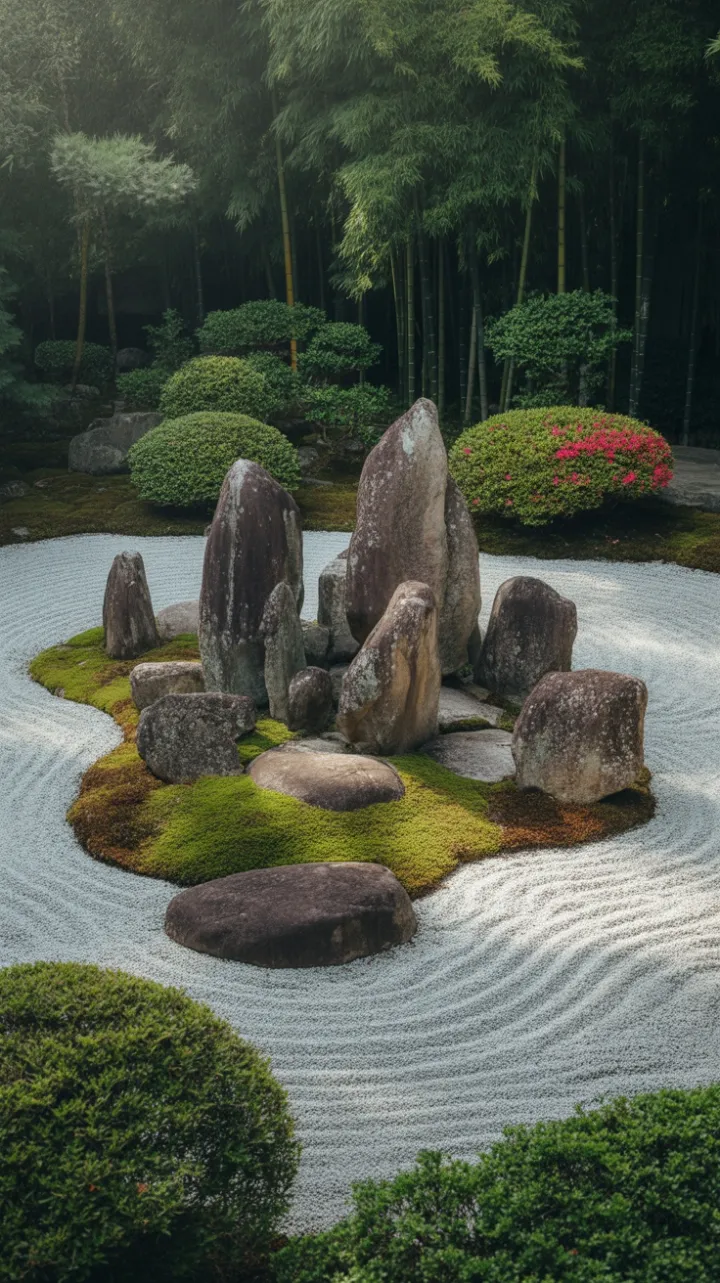 Islands of Tranquility in a Sunlit Zen Garden