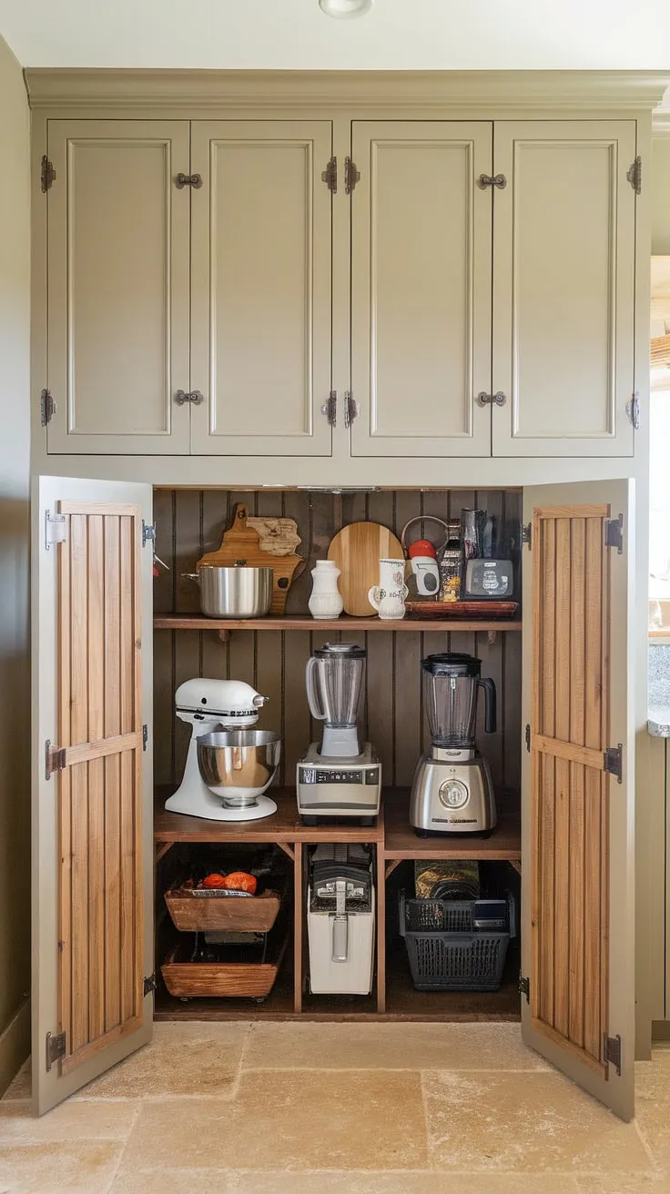 Efficient and chic, this mud laundry room proves that even a small mudroom can be both stylish and practical.  The white and gray palette, accented with blue, creates a calming atmosphere in this utility room design.  Get inspired by these boot room ideas for your own entry mudroom makeover.