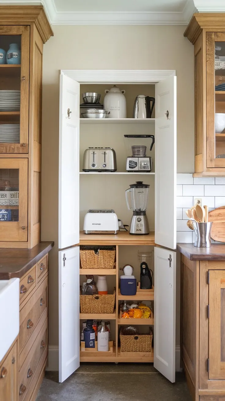 Transform your entryway into a functional and stylish mud laundry room. This small mudroom design proves that even limited space can accommodate a washer, dryer, and ample storage for boots and coats.  Explore these small mudroom ideas for your own utility boot room makeover.