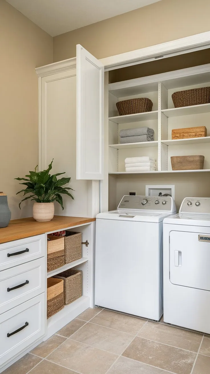 Effortless style meets functional living in this open plan kitchen dining space.  The minimalist interior design maximizes space, creating a dream house interior perfect for modern living. This living room kitchen combination offers endless decoration inspiration.