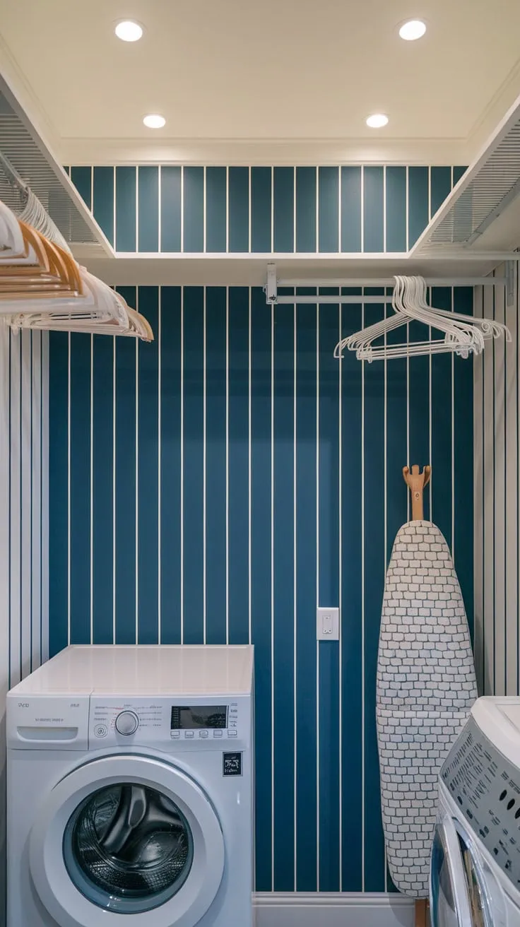 Stylish Laundry: Turning Practicality into Elegance with an Accent Wall