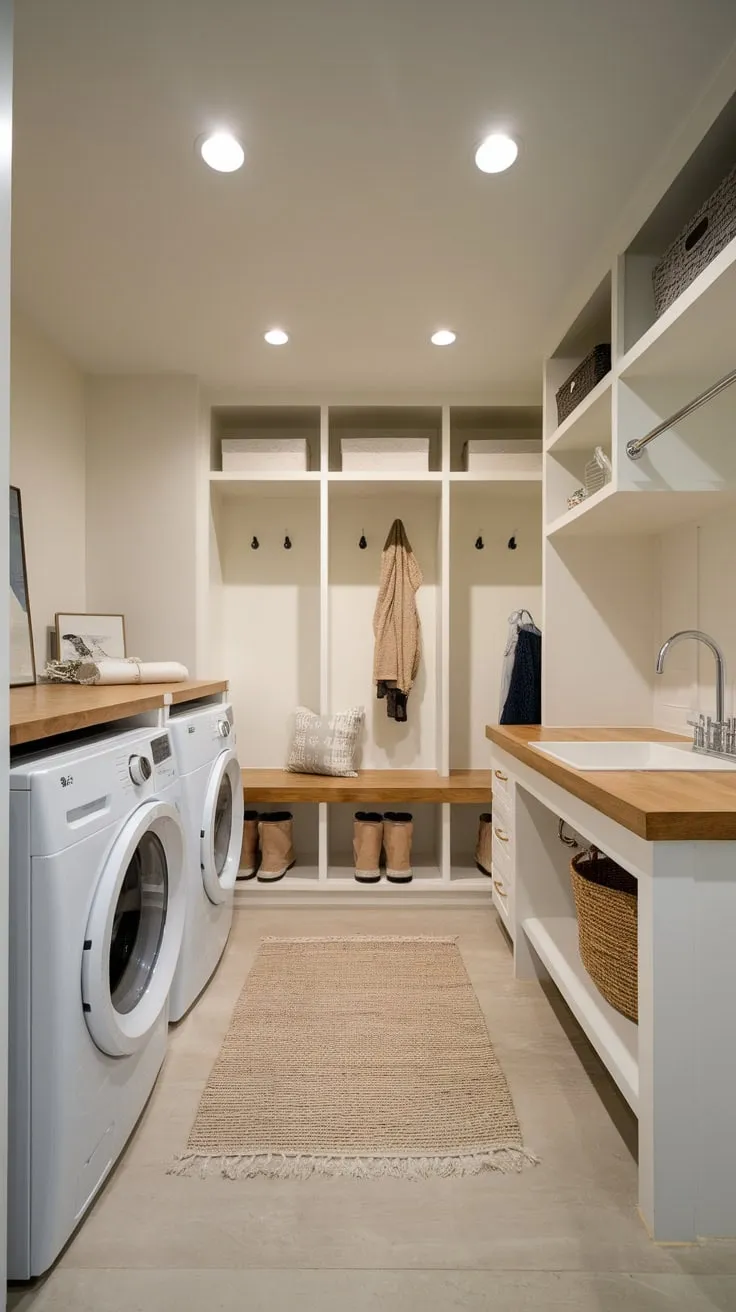 Where Functionality Dances with Style: A Laundry-Mud Room Marvel