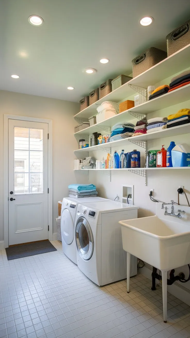 Transform Your Laundry Space with Chic Shelving Options