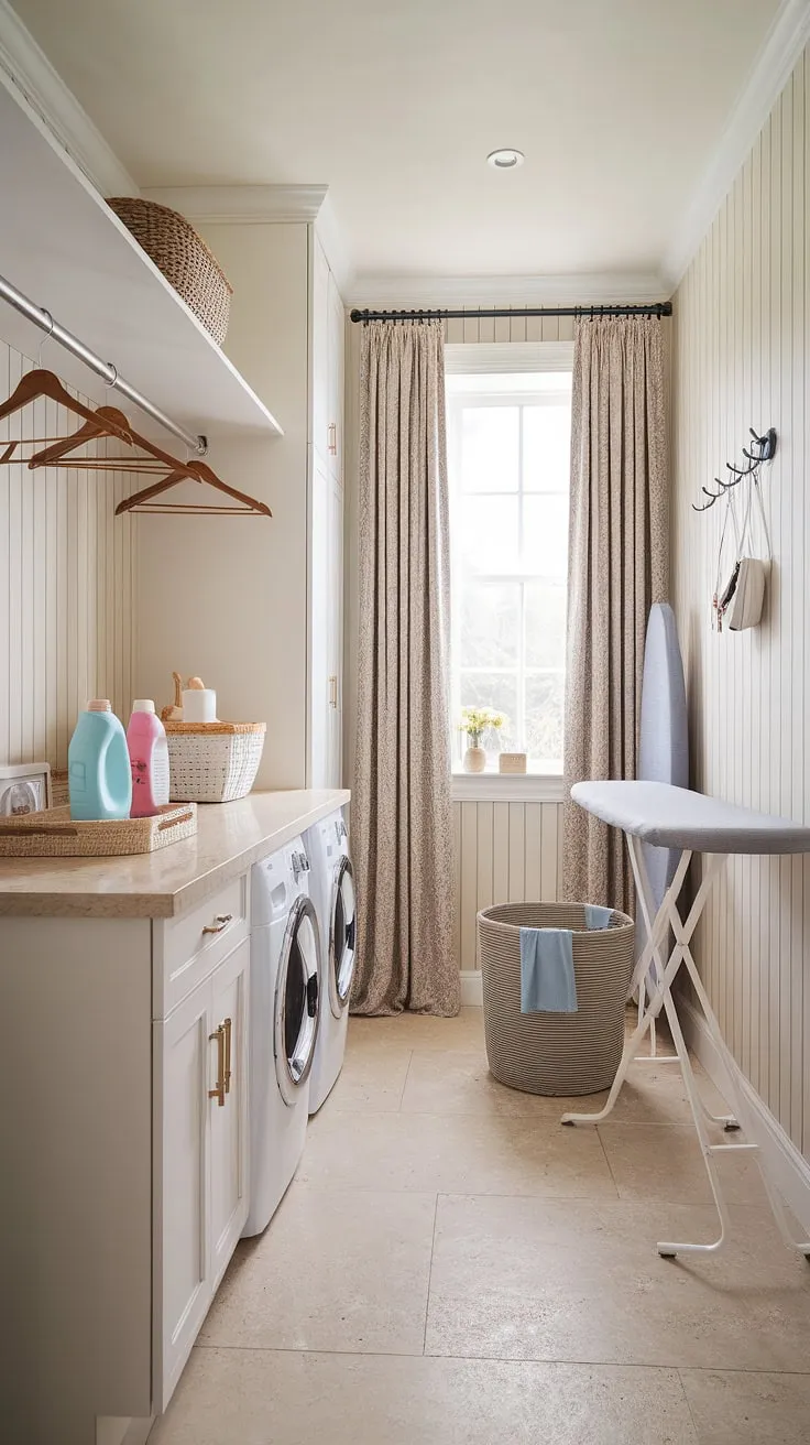 Achieve your dream laundry room with this stunning example of modern laundry rooms.  From the sleek cabinetry to the practical laundry room layouts, this space is a masterclass in laundry room renovation and offers endless inspiration for your own project.