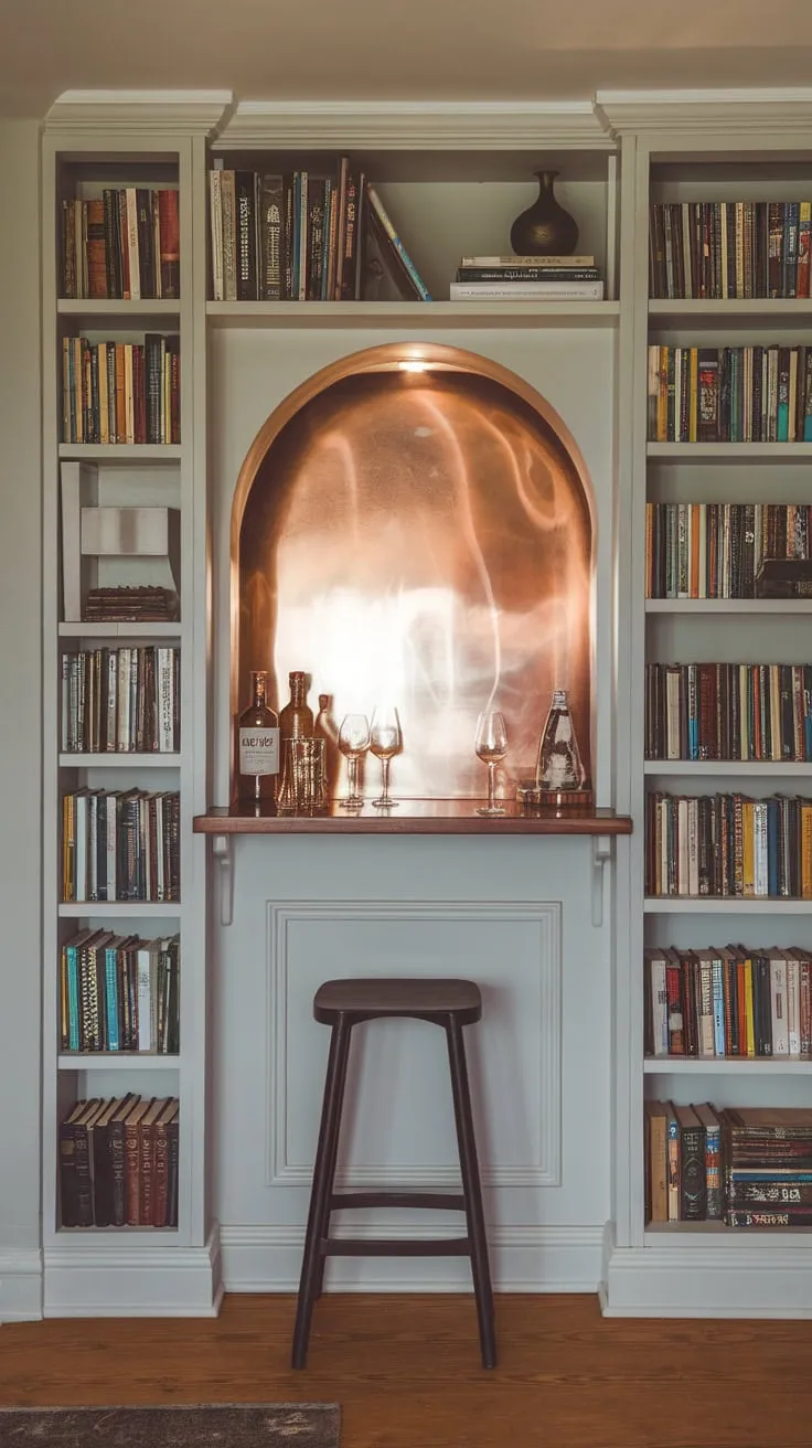 Home library, elevated.