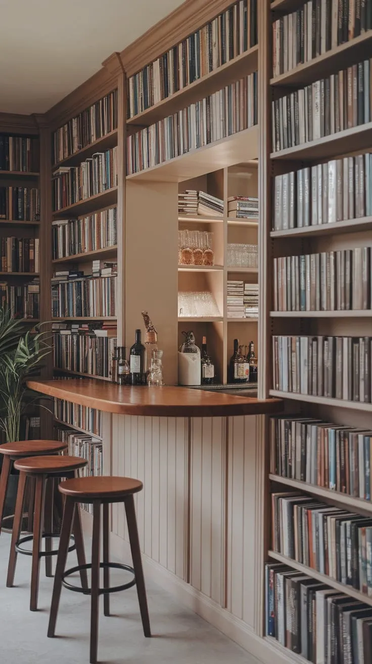 My happy place: books, booze, and blissful quiet.