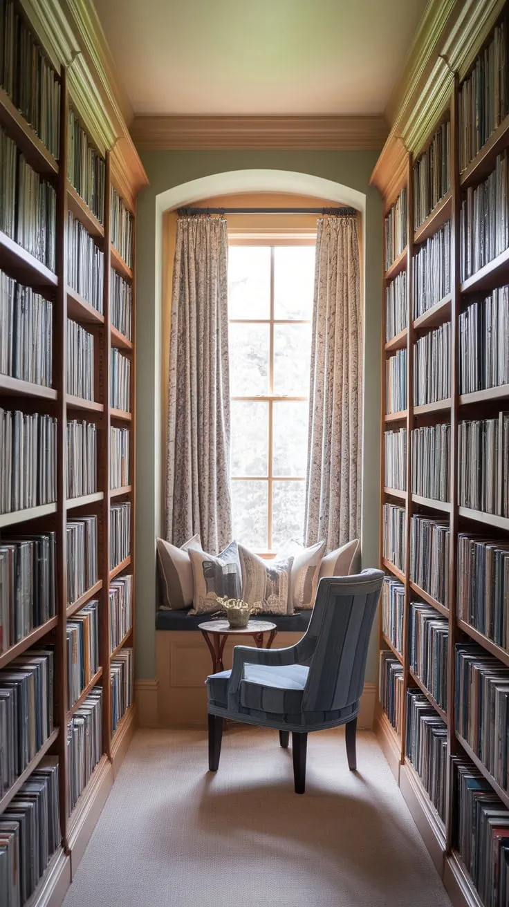 A cozy library-inspired bedroom, where the pages of life unfold in the comfort of your own haven.