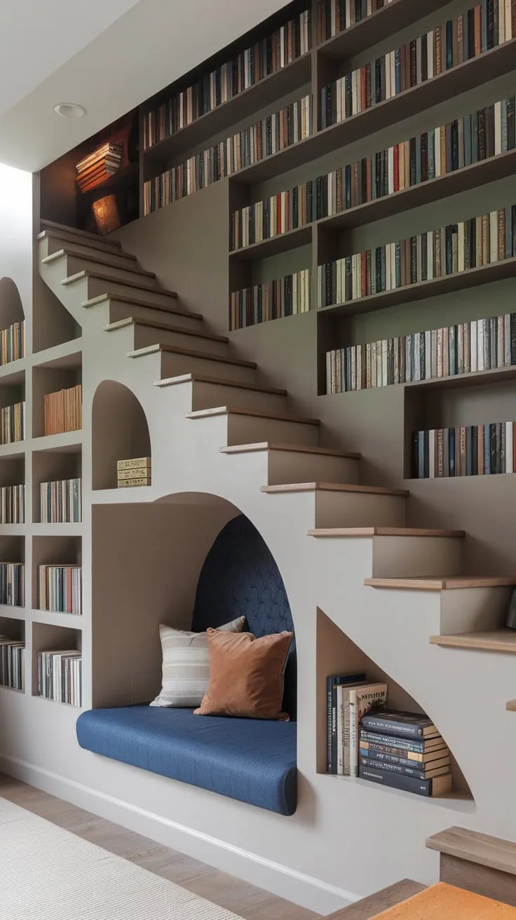 My happy place: a library nook, perfectly imperfect.
