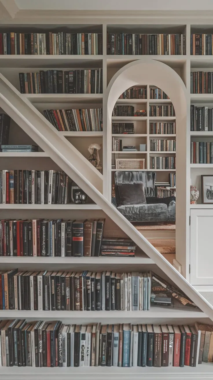 Escape the everyday in this perfectly imperfect library nook.
