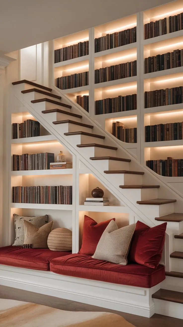 Curated chaos and cozy corners: my library nook is my happy place.