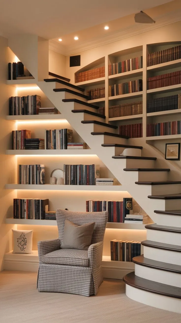 Curated chaos and cozy corners: my library nook is my happy place.