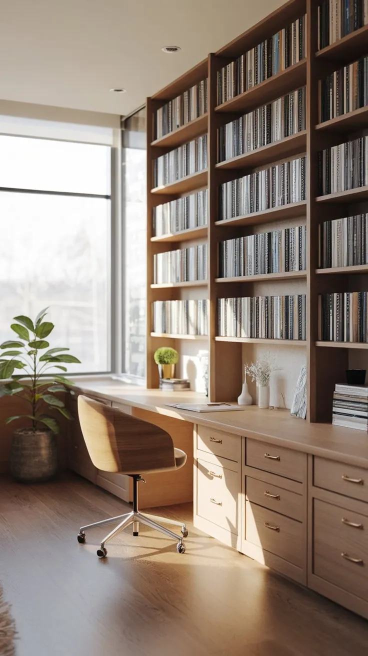 My office: a sanctuary of knowledge and quiet focus.