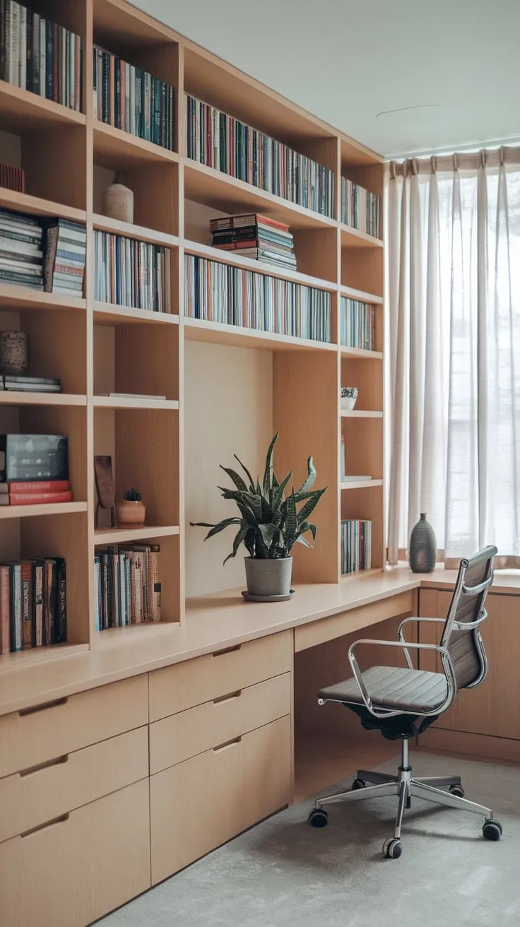 My library office: where productivity meets inspiration.