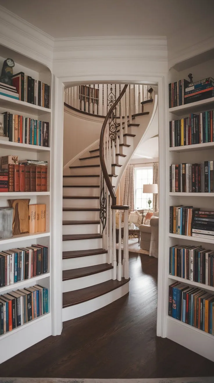Storybook haven tucked beneath the stairs.
