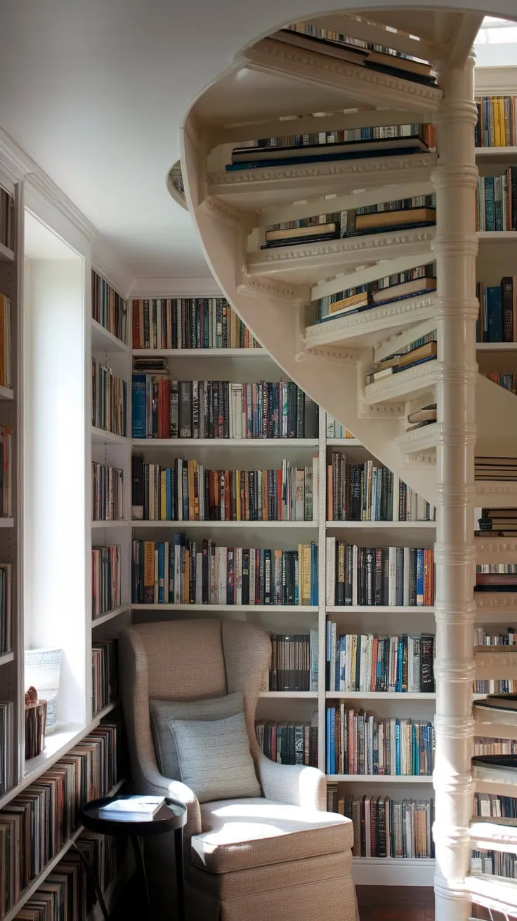 My library under the stairs: where stories unfold, one page at a time.