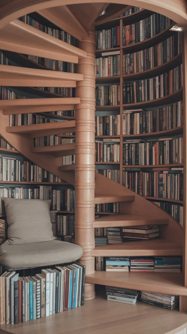 Hidden haven: books, stairs, and endless adventures.
