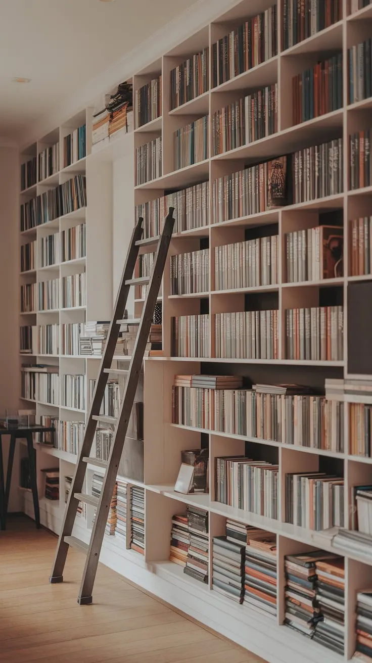This wall breathes books.
