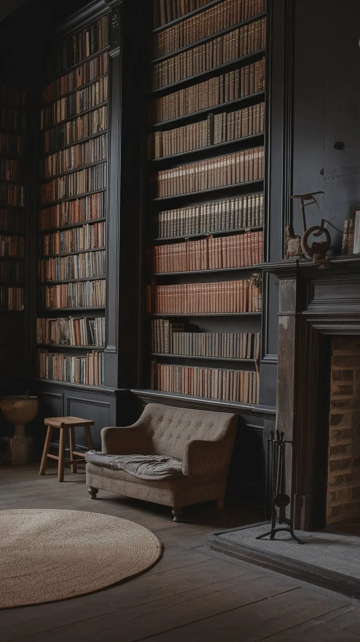 Lost in the pages, warmed by the fire.