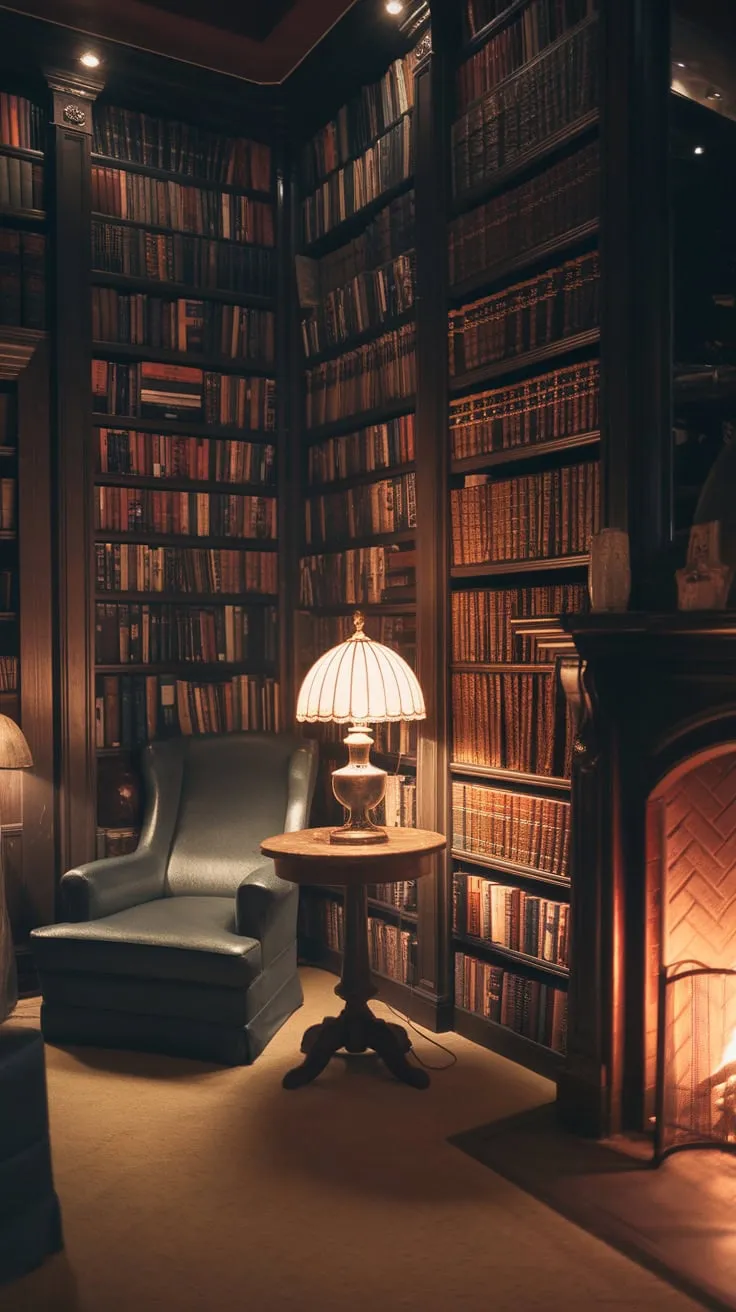 Lost in pages, warmed by fire.