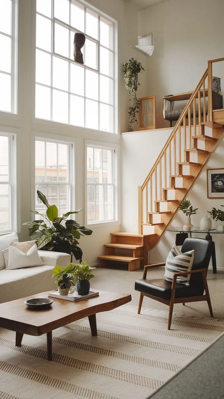 From humble garage to stunning garage loft apartment, this quarter garage living room showcases the potential of creative garage renovation.  The open plan, accented by natural light and greenery, feels spacious and inviting.  This successful transformation proves that even a carriage house garage or garage guest house can be a luxurious retreat.  Inspired by these garage plans?  Imagine the possibilities with your own porte cochere and a thoughtfully designed garage addition.