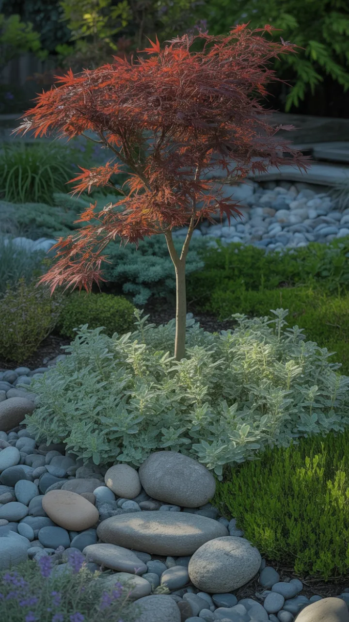 Crimson Solitude of a Japanese Maple